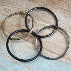 【2個セット】丸カラビナ/サークルカラビナ/丸カン 外径100mm 超特大サイズ 5色展開 アクセサリー部品　キーリング/キーホルダー srk18【makuzo shop】