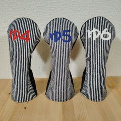 ゴルフヘッドカバー　ユーティリティ用3点セット　ハンドメイド