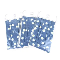 アクシーズファム デニム柄マーガレットマスク 3点セット 未使用 花柄 洗えるマスク まとめて 日用品 レディース axes femme