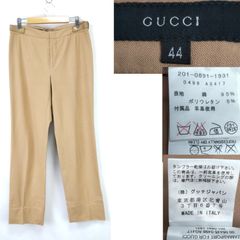 日本正規代理店タグ★GUCCI/グッチ★チノパンツ【44/レディースL程度/股下74cm/ベージュ】スラックス/ズボン/ボトムス/Pants/Trouser◆BJ082-b