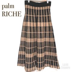 palm RICHE ポームリッシェ【M】 ロングスカート カジュアル　チェック柄　ウエストゴム