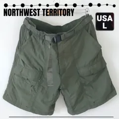 ノースウエストテリトリー/NORTHWEST TERRITORY★ウーブンナイロンカーゴショーツ/クライミングパンツ★ウェビングベルト付★アウトドア/フィッシング★USAメンズL　　#2408A061