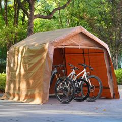 【UPF50+UVカット&防雨】テント 車庫テント ガレージテント 車庫 お祭り 倉庫 奥3m×幅3.3m×高さ2.56mガレージテント カーポート 軽自動車用 大型 車 駐車 スチール製 頑丈 仮設倉庫 タープテント