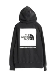 【お得なクーポン配布中!】 US企画 ノースフェイス 両面 プリント スウェット フード パーカー レディース XS 黒 The North Face アウトドア プルオーバー トレーナー