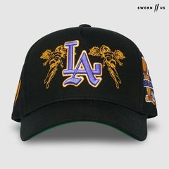 SWORN TO US DYNASTY CITY OF ANGELES SNAPBACK CAP【BLACK】 (通販 帽子 キャップ スナップバック LA ロゴ ベースボールキャップ)