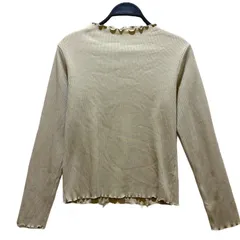 GUジーユー緑系ベージュ無地シンプルトップス長袖L