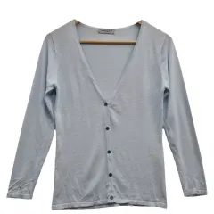 THEORIA ライトブルー Vネック カーディガン M
