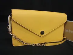 ■新品■未使用■ MICHAEL KORS マイケルコース レザー 2WAY ショルダーウォレット 長財布 ミニバッグ イエロー系 BF8671