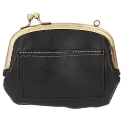 ☆ ブラック ☆ Lafiel ラフィール ナチュラル合皮 がま口ミニ財布 がま口財布 小銭入れ ミニ財布 がま口 コインケース がま口 財布 さいふ がまぐち財布 かわいい レディース 定期入れ ICカード 通勤 通学 おしゃれ シンプル 大人 かわいい
