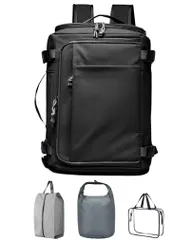 ジム リュック メンズ サブバッグ3点セット付き 【防臭防汚】【シューズ収納ポケット付き】 バックパック トレーニング フィットネス スポーツ ランニング ゴルフ テニス バドミントン 卓球 旅行 出張 ALA-006 (ブラック) [ブラック]