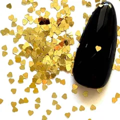 ハート ホログラム　ミニ　極小 ネイル パーツ モールド　アート レジン　デコレーション　ラメ　グリッター　スパンコール　 1mm　ゴールド　金　ホロ　量産型　地雷系　スナ系　韓国　バレンタイン