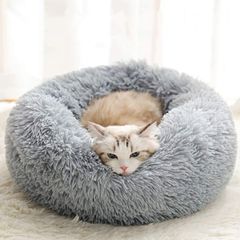 〈数量限定〉猫 べッド 犬 ベッド 冬 Dociote 中綿増量 丸型 ペットベッド ふわふわ もこもこ 保温防寒 寒さ対策 猫グッズ 犬グッズ 通年適用 ドーナツ 犬 猫 クッション 洗える 耐噛み 滑り止め ペットクッション ペットソファ かわいい あたた