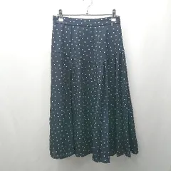 ◇ ⊂ MISCH MASCH ミッシュマッシュ ドット柄 膝下丈 フレア スカート サイズ2 ブラック系 レディース E  【1506190005928】