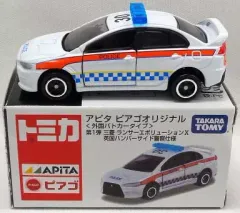 【中古】トミカ 1/61 三菱 ランサーエボリューションX 英国ハンバーサイド警察仕様(ホワイト×オレンジ×シルバー) 「トミカ 外国パトカータイプ 第1弾」 アピタ・ピアゴ限定