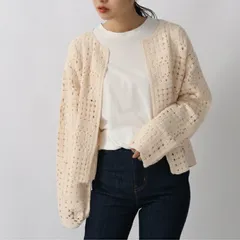 新品 未使用 タグ付き 定価6,050円 LOWRYSFARM ローリーズファーム レディース トップス ニット グラニースクエア カーディガン F フリーサイズ  アイボリー おしゃれ キレイめ カジュアル 可愛い