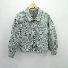 ◇ ⊂ ノーブランド 長袖 千鳥格子　ボタンジャケット サイズM グリーン　ブラック系 レディース E  【1506300021978】