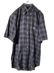 Z1343 Burberrys of LONDON バーバリー 半袖シャツ ノバチェック ボタンダウン サイズ41 L