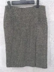 ◇ SONIA RYKIEL ソニアリキエル 膝下丈 タイト スカート 36 ブラック ホワイト *  【1002800256570】のサムネイル