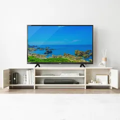 【60インチまで対応】アイリスオーヤマ テレビ台 『隠せる収納』 AVボード ローボード 収納 棚 ボックスタイプ 幅約150×奥行約29.6×高さ約31.1cm BAB-150R オフホワイト 1