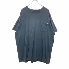 Dickies 半袖 無地 Tシャツ 2XLサイズ ディッキーズ ビッグサイズ 胸ポケット ブラック コットン 古着卸 アメリカ仕入 t2409-4214
