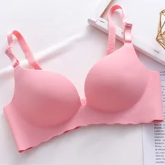 ☆ ライトピンク ☆ 36/80BC ☆ ブラジャー 3/4カップ シンプル mmbr824d ブラジャー 涼しい ノンワイヤー ノンワイヤーブラ シームレスブラジャー ノンワイヤーブラジャー ノン ワイヤー ブラ 楽 肩紐取り外し シームレス 痛くない