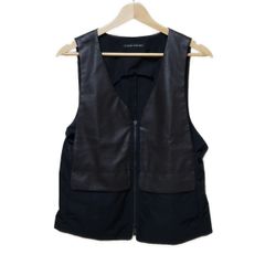 HIROKO KOSHINO(ヒロココシノ) ベスト サイズ40 M レディース美品  - ダークブラウン×黒