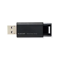 エレコム SSD 外付け ポータブル 250GB 小型 ノック式 USB3.2（Gen1）対応 ブラック PS4/PS4Pro/PS5 ESD-EPK0250GBK