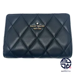 kate spade ケイトスペード 黒 ブラック キャリー ミディアム コンパクト バイフォールド ウォレット 二つ折りサイフ 財布 キルティング ブランド