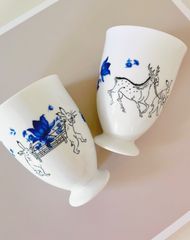 鳥獣戯画＊湯呑み(ペア)