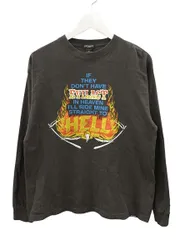 本店限定 イーヴルアクト 一周年記念 ロンT 長袖 黒×オレンジ XL 最安 イーブルアクト Tシャツ EVILACT 2PACK LS メンズ 長袖 ロンT