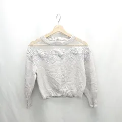 ◇ ⊇ snidel スナイデル シアー 長袖 ニット サイズF ライトグレー レディース E  【1501230018609】