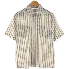古着 60~70年代 マックレガー McGREGOR SCOTSET 総柄 半袖 ストライプシャツ ボックスシャツ メンズM相当 ヴィンテージ/eaa565380