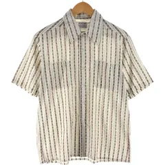 古着 60~70年代 マックレガー McGREGOR SCOTSET 総柄 半袖 ストライプシャツ ボックスシャツ メンズM相当 ヴィンテージ/eaa565380