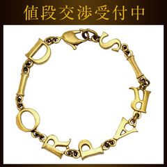 Dior ロゴ ブレスレット 18cm ゴールド 文字モチーフ 658 - メルカリ