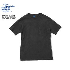 Good On グッドオン ショートスリーブポケットTシャツ 半袖 ポケT USAコットン 綿 メンズ レディース ユニセックス 日本製 GOST0903 Pブラック　Mサイズ