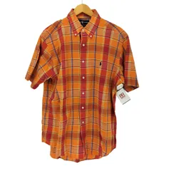 ラルフローレン RALPH LAUREN 90S CLASSIC FIT インドコットン ポニー刺繍S/S BDチェックシャツ メンズ import：M 