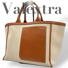 ☆★希少★Valextra　ヴァレクストラ　トートバッグ　キャンバス　レザー　定価247,500円★　♯1870のサムネイル
