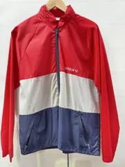 s25t-0018y【中古】adidas　アディダス　ナイロンジャケット　ナイロンパーカー トリコロール　メンズ　1980年代　80年代　80'S　80's