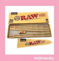 正規品 RAW Classic Pre Rolled Cones  / クラシック プレロールコーン - 20 個(KING-size)