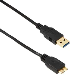 1m エレコム USBケーブル 【microB】 USB3.0 (USB A オス to microB オス) スリム 1m ブラック USB3-AMBX10BK