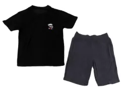 【中古】衣類 五条悟 ラウンジセット(半袖＆ショートパンツ) JUJUTSU KAISEN ブラック メンズSサイズ 「呪術廻戦×GU」