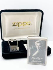 ZIPPO/ジッポー　オイルライター　シルバー　マリリン・モンロー　南京錠　カデナ　IKE008