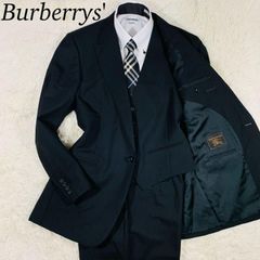 極美品】Burberry 3ピース モヘア混 シングル セットアップ 黒 L