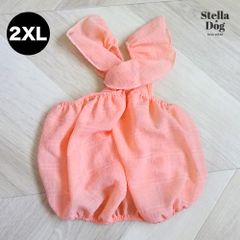 ★OUTLET【閉店セール全品半額】大きいサイズ　ワッシャー加工キャミワンピース　ピンク　2XL　犬服　ドッグウェア　春夏