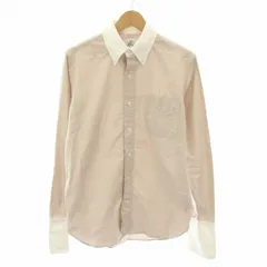 ブラックフリース バイ ブルックスブラザーズ BLACK FLEECE BY BROOKS BROTHERS クレリックシャツ ボタンダウン 長袖 USA製 BB1 ピンクブラウン 白 ホワイト 28953-82 /YT