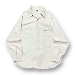 50s レーヨン ギャバ シャツ 白 ヴィンテージ ロカビリー ホワイト