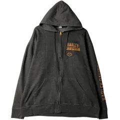 819【入手困難】ハーレーダビッドソン♤刺繍ビッグロゴ　フルジップ　パーカー美品 Harley-Davidson｜ハーレーダビッドソンのパーカー通販 - ZOZOTOWN