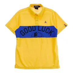 サイズ：L LECOQ GOLF ルコックゴルフ  半袖ポロシャツ ロゴ刺繍  イエロー系 [240101267681]# ゴルフウェア メンズ ストスト