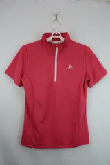 le coq sportif(ルコックスポルティフ) ハーフジップシャツ ピンク レディース M  ゴルフウェア 2210-0137 中古