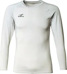 [フィンタ] FINTA サッカー フットサル ジュニア Jr ストレッチ 長袖 クールネック アンダーシャツ FT5998 (0300) シルバー 160